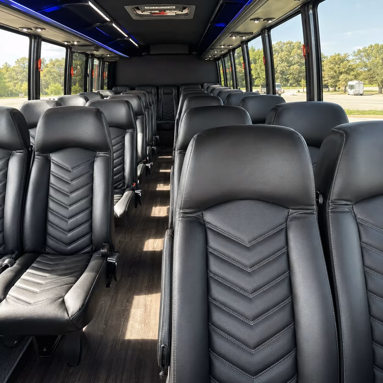 28 passenger minibus interior
