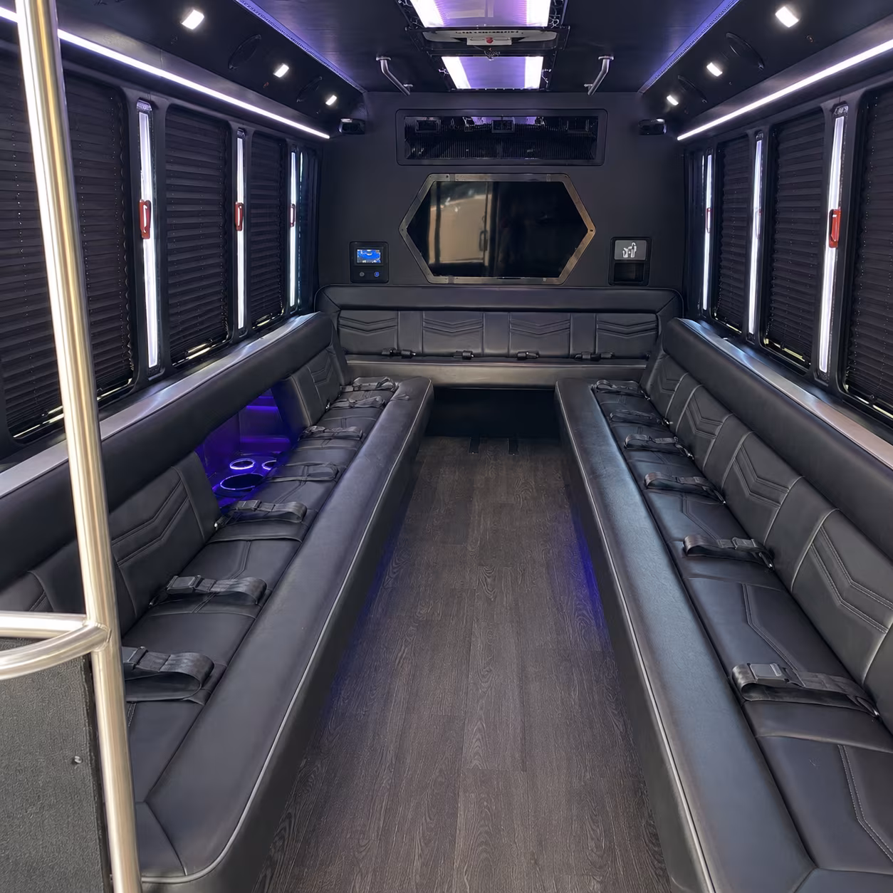 santa clarita 18 passenger party bus interior