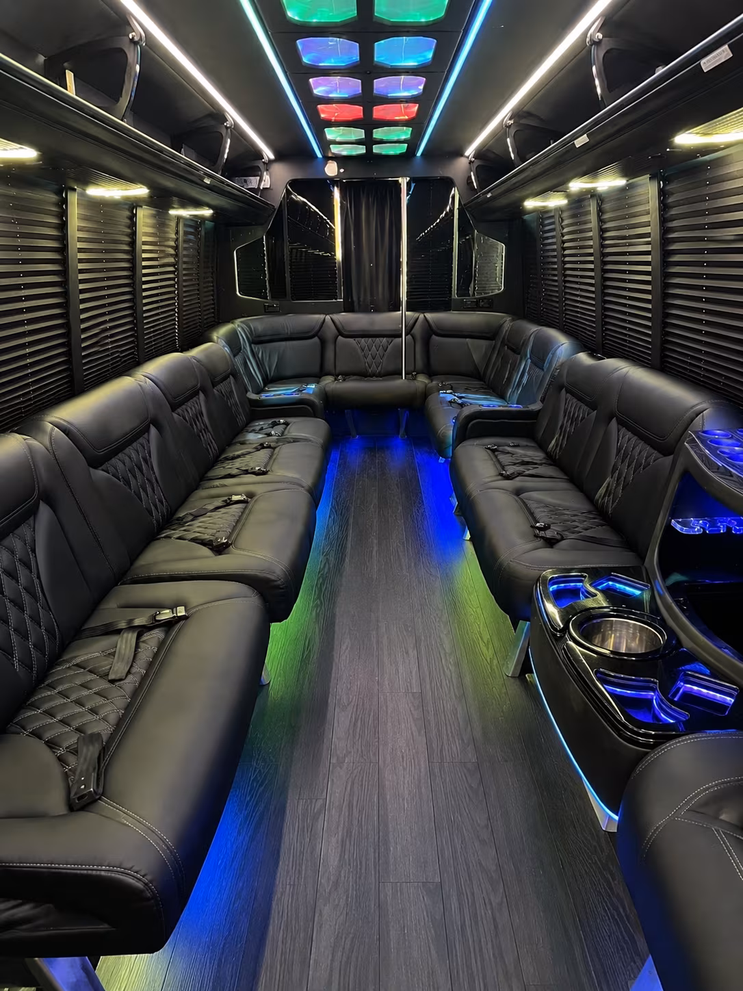 santa clarita 20 passenger party bus interior