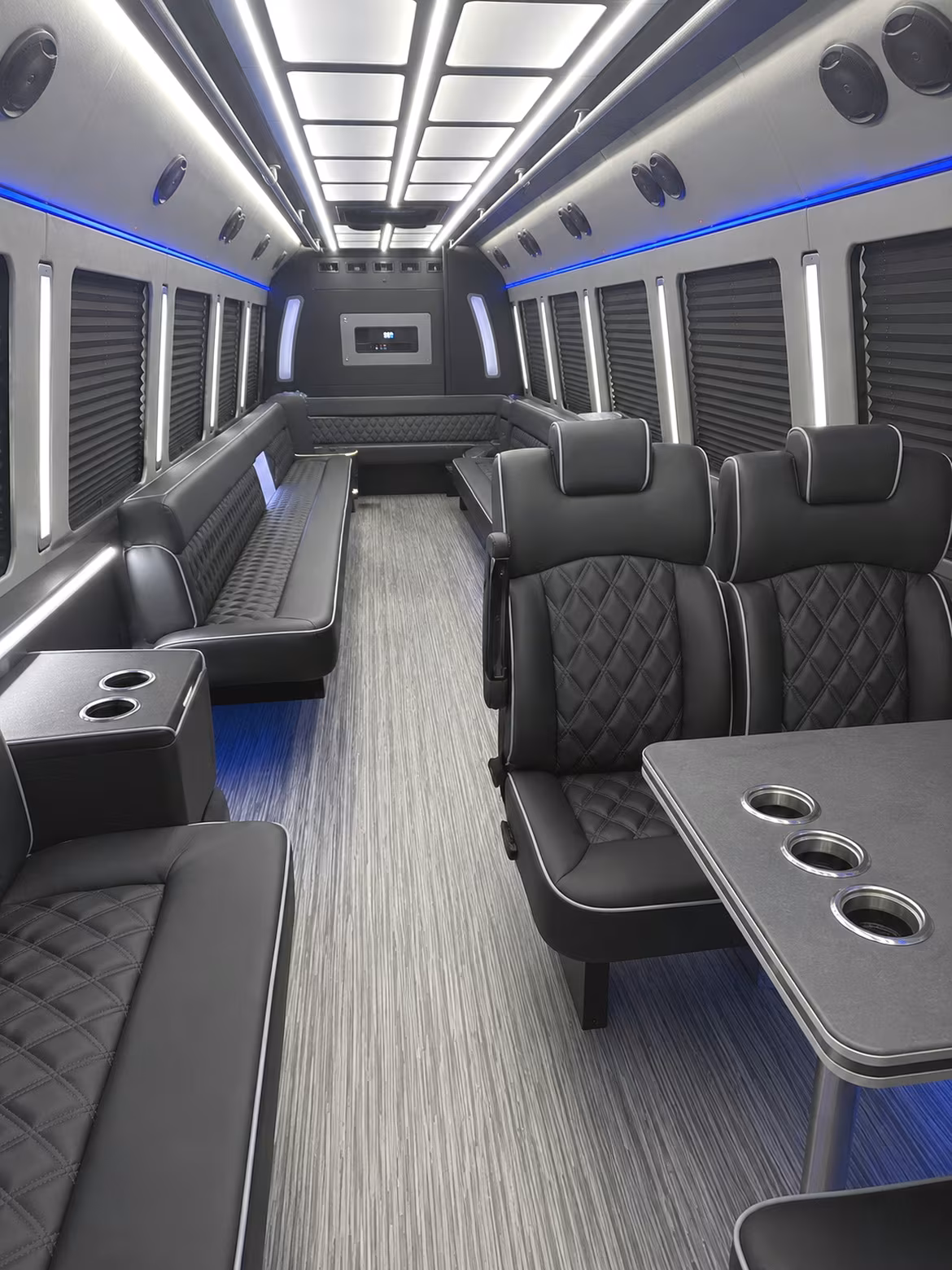 santa clarita 25 passenger party bus inside