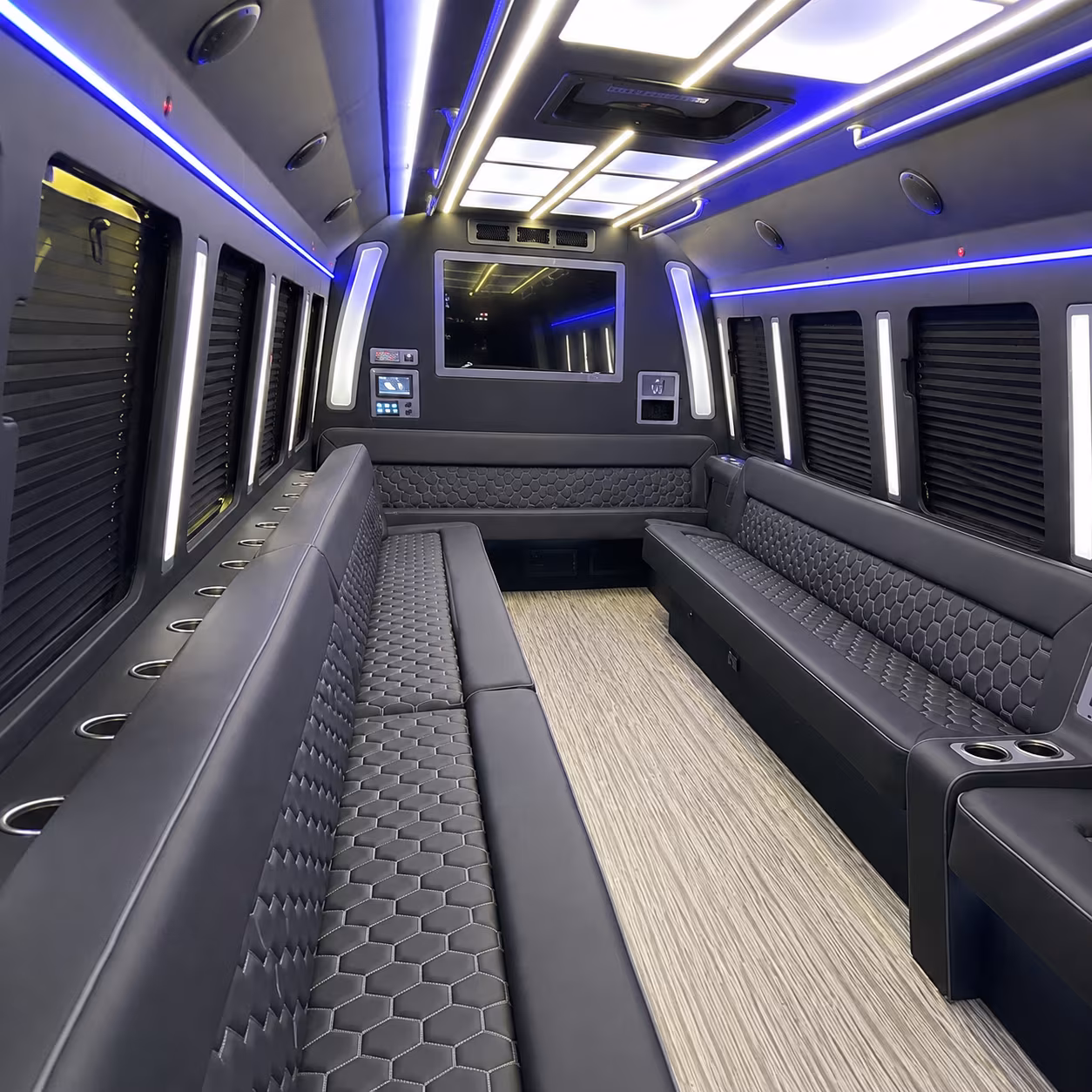 santa clarita 40 passenger party bus inside