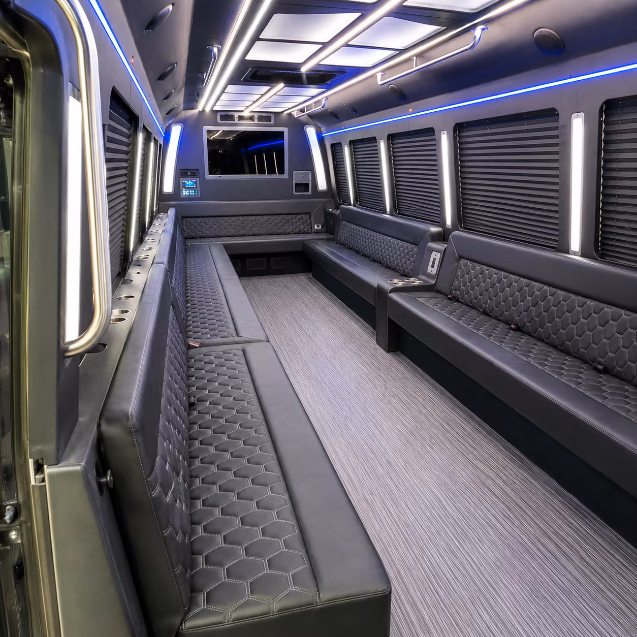 santa clarita 40 passenger party bus interior